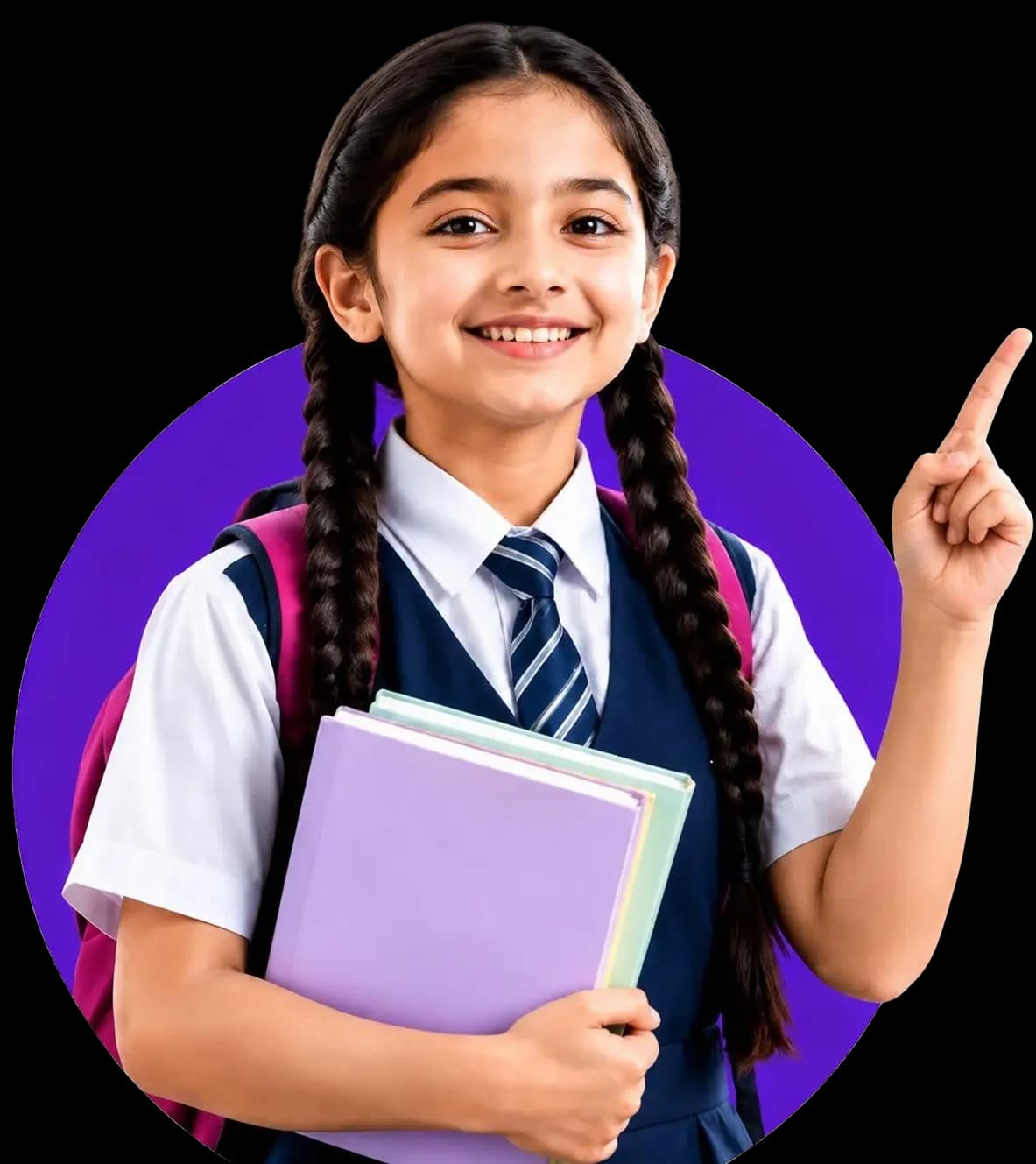 Student with backpack