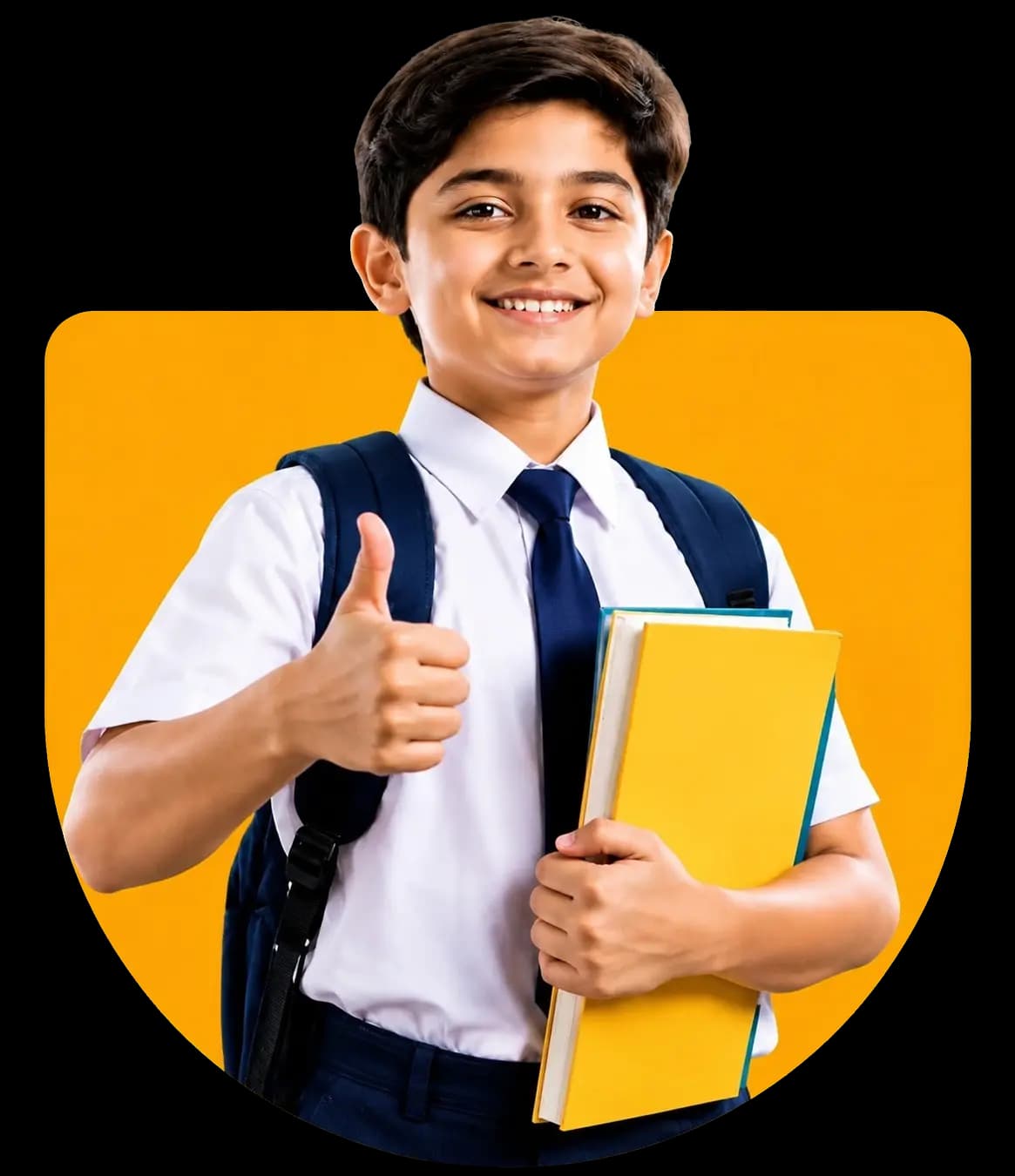 Student with notebook
